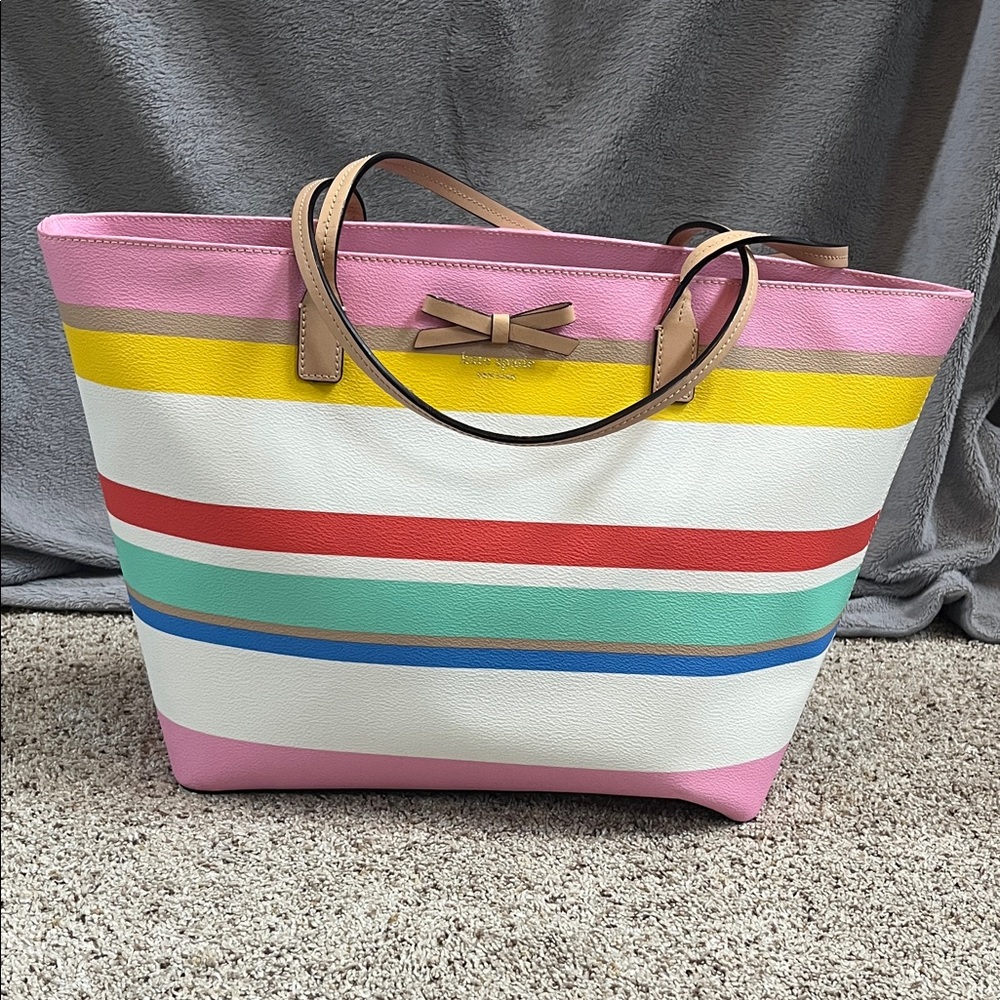 Kate Spade Colorful Striped Tote Bag